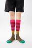 Tiitaa.com × Tiitaa: Gradient Stripe Color Clash Socks runway look in Pink