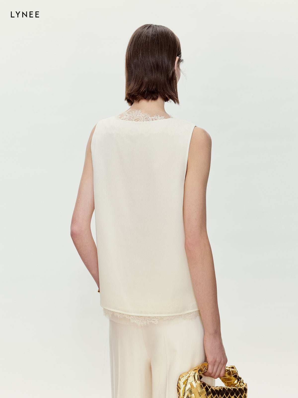 Tiitaa.com × Tiitaa: Lace Design Tank Top(Check Below Same Price With Tmall） runway look in White