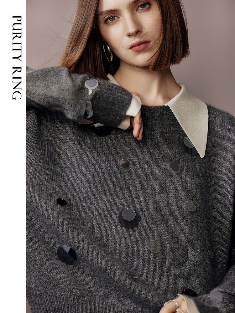 Tiitaa.com × Tiitaa: Sequined Wool Coat(Check Below Same Price With Tmall） runway look in 6 - 8