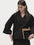 Tiitaa.com × Tiitaa: Nine - minute Sleeve Silhouette Short Shirt(Check Below Same Price With Tmall） runway look in Black