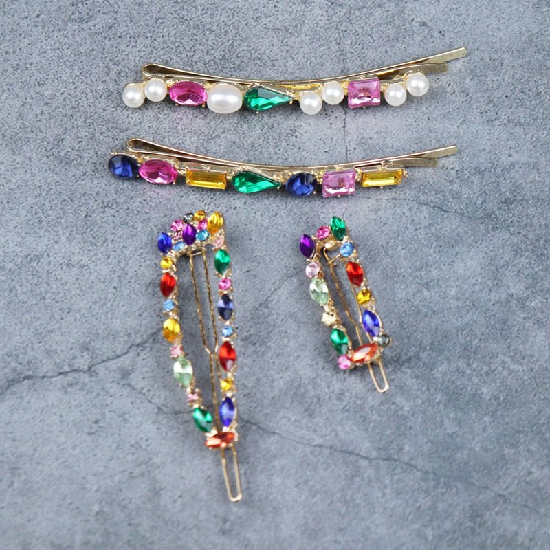 Tiitaa.com × Tiitaa: Rhinestone Hairpin Set runway look in Colorful