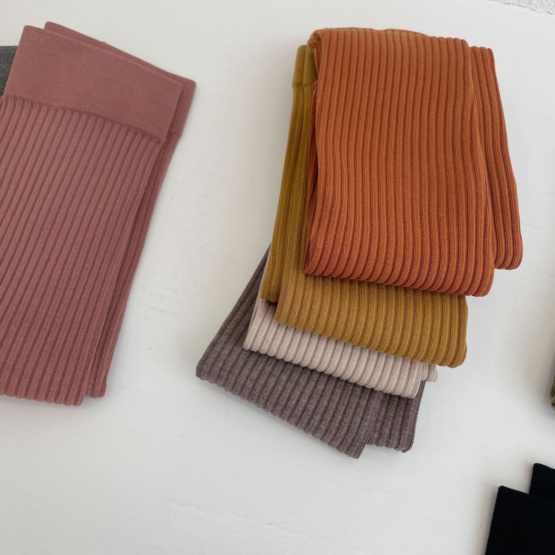Tiitaa.com × Tiitaa: Basic Vertical Striped Mid - calf Socks runway look in Black