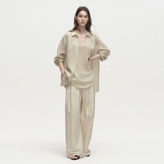 Tiitaa.com × Tiitaa: Wide - leg Casual Pants(Check Below Same Price With Tmall） runway look in Khaki