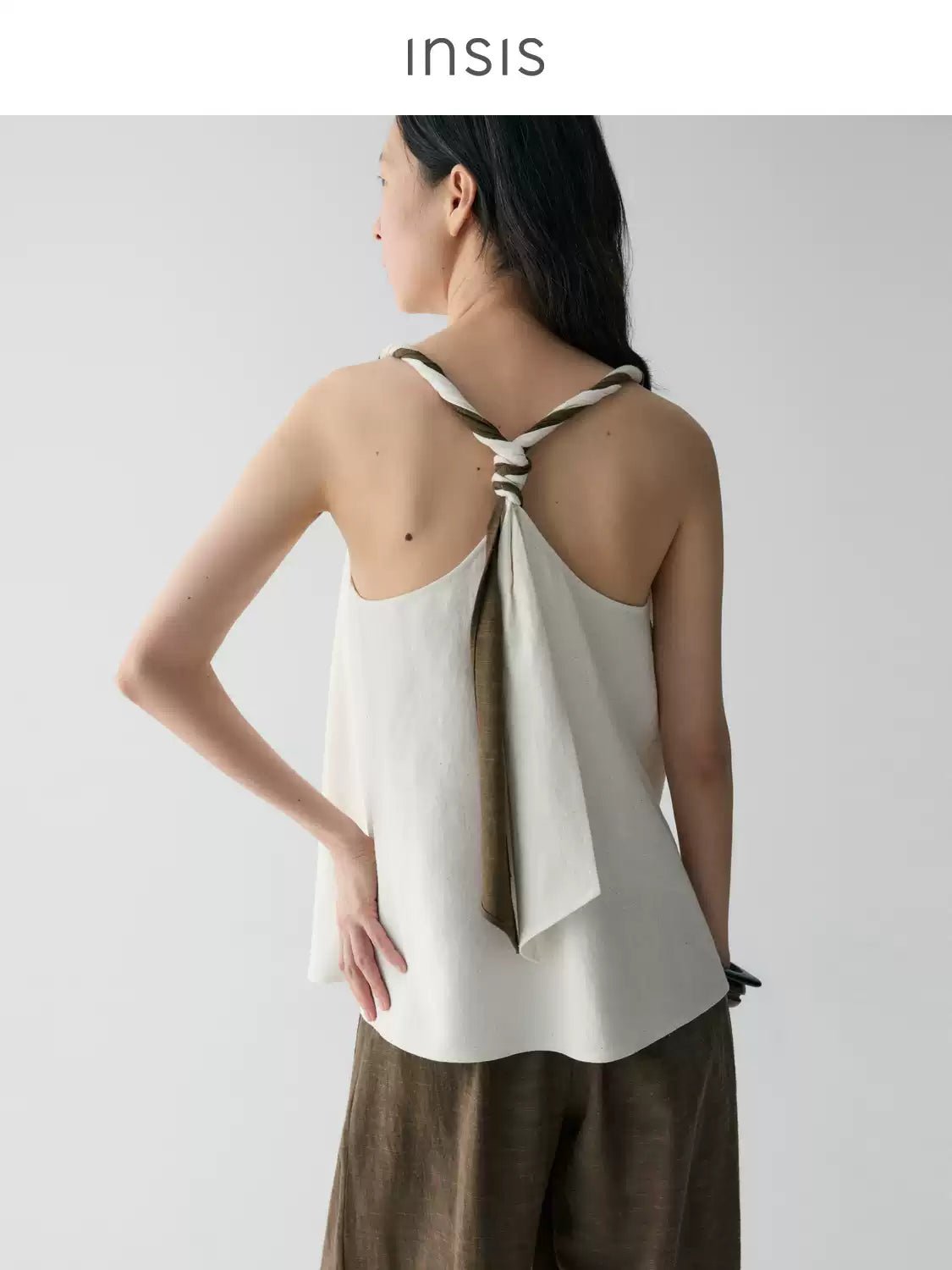 Tiitaa.com × Tiitaa: Twisted Straps V - neck Top(Check Below Same Price With Tmall） runway look in White