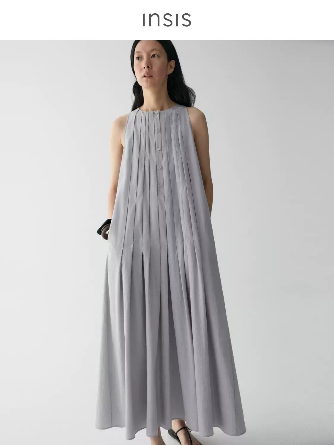 Tiitaa.com × Tiitaa: Sleeveless Dress(Check Below Same Price With Tmall） runway look in Gray