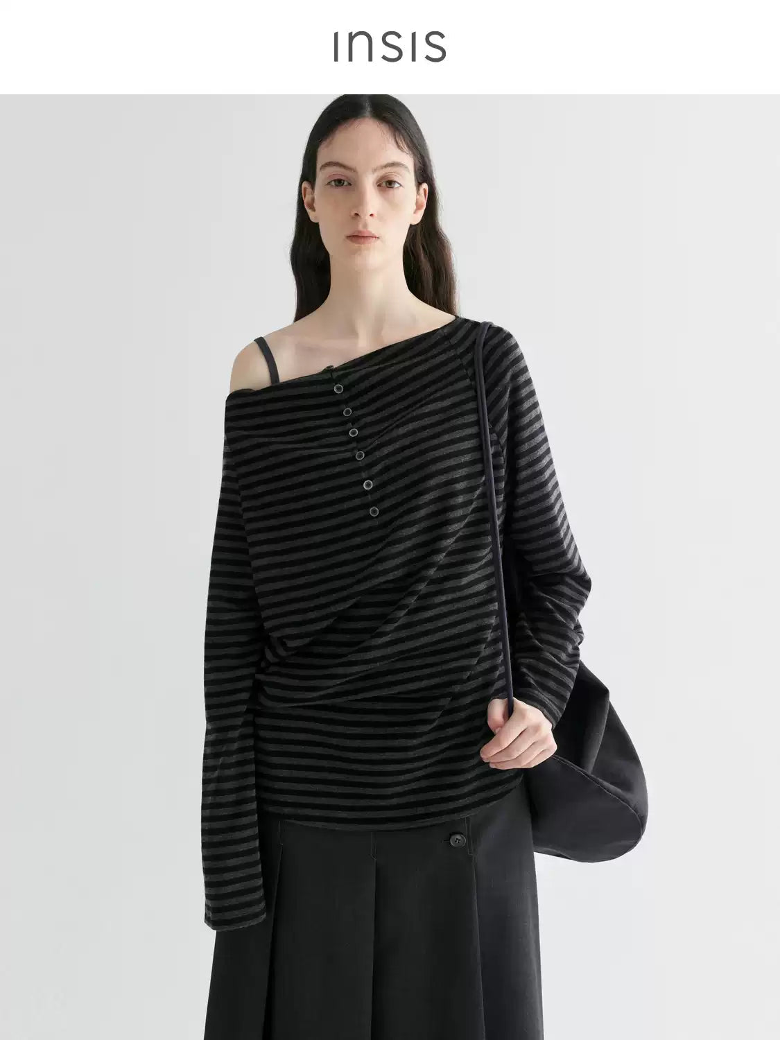 Tiitaa.com × Tiitaa: Vintage Striped Loose Knit(Check Below Same Price With Tmall） runway look in Black