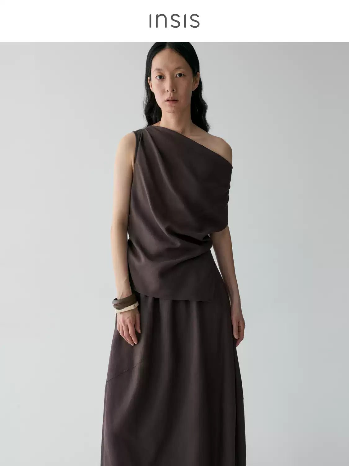 Tiitaa.com × Tiitaa: Fake Two - piece Egg - shaped Dress(Check Below Same Price With Taobao） runway look in Brown