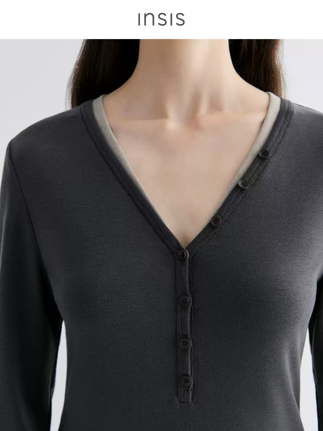 Tiitaa.com × Tiitaa: Long Sleeve Shirt with One Side Button Finish(Check Below Same Price With Tmall） runway look in Vanilla