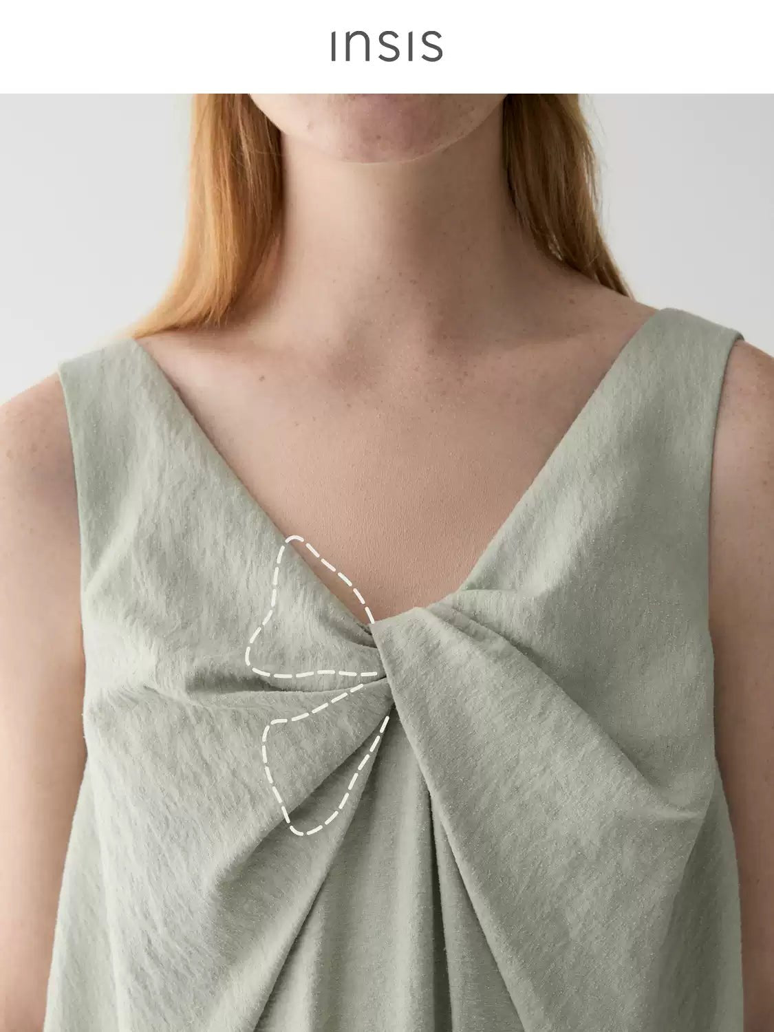 Tiitaa.com × Tiitaa: Bow V - neck Sleeveless Dress(Check Below Same Price With Tmall） runway look in Green