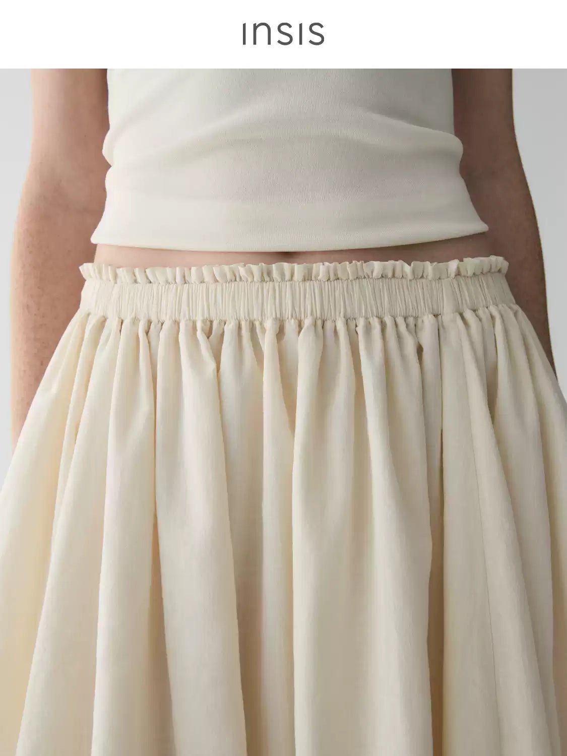 Tiitaa.com × Tiitaa: Irregular Curved Hem Half - body Skirt(Check Below Same Price With Tmall） runway look in White