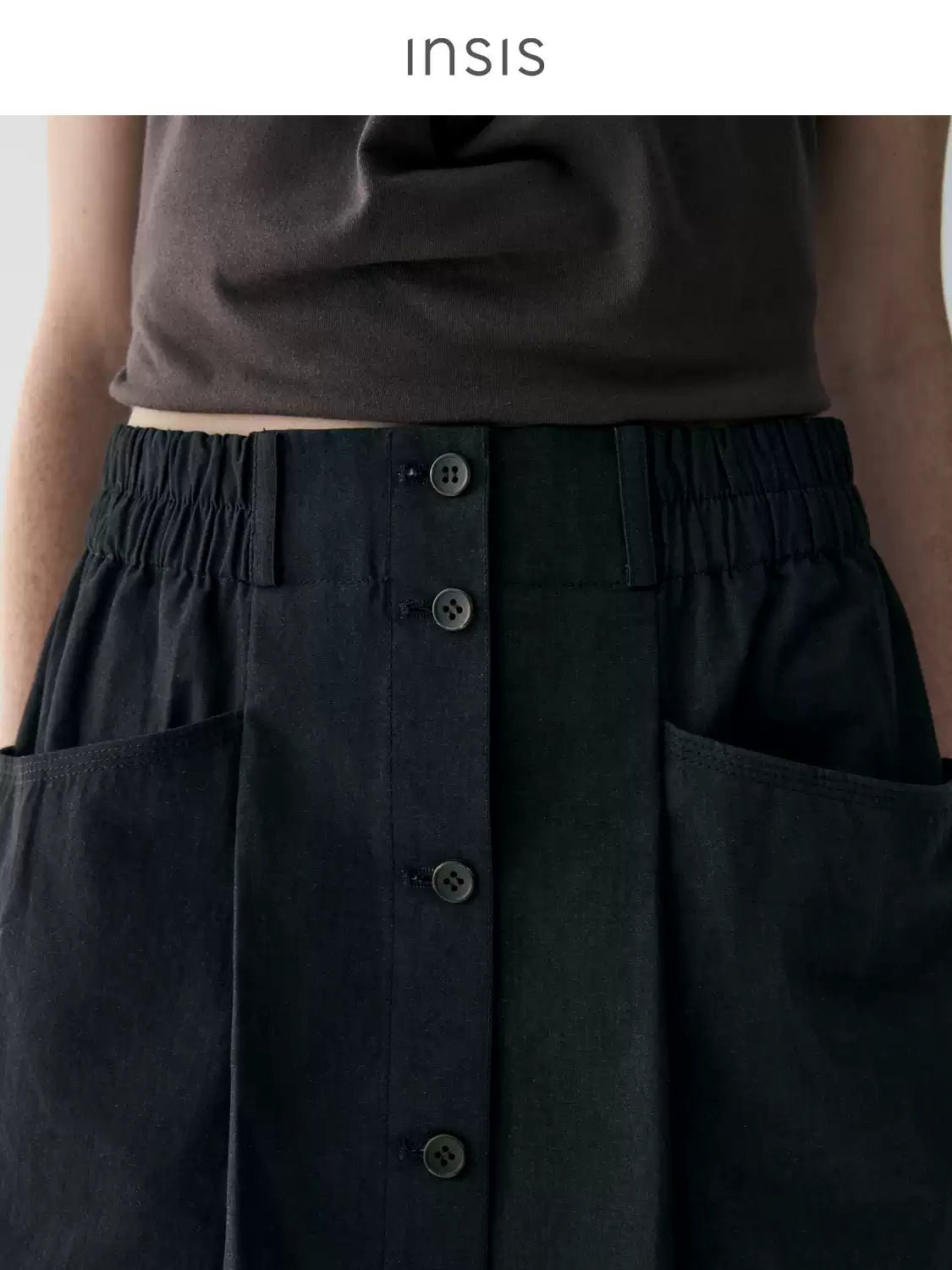 Tiitaa.com × Tiitaa: New Chinese Placket Half - body Dress(Check Below Same Price With Taobao） runway look in Khaki