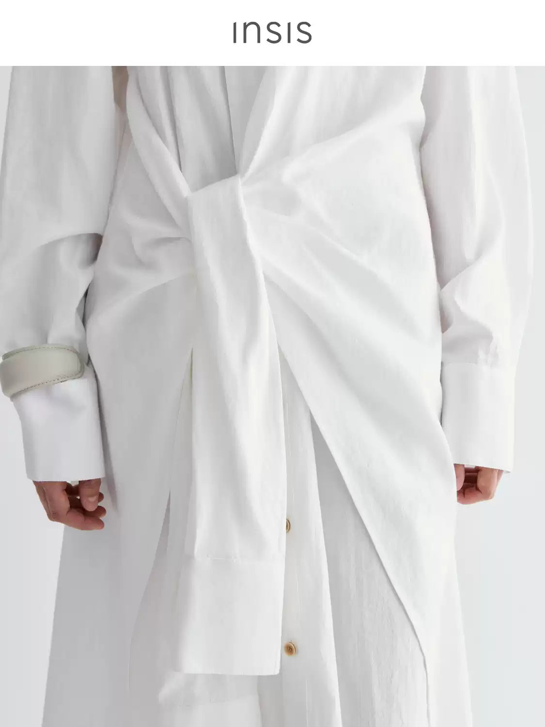 Tiitaa.com × Tiitaa: Lapel Tie Shirt Dress(Check Below Same Price With Tmall） runway look in 6 - 8