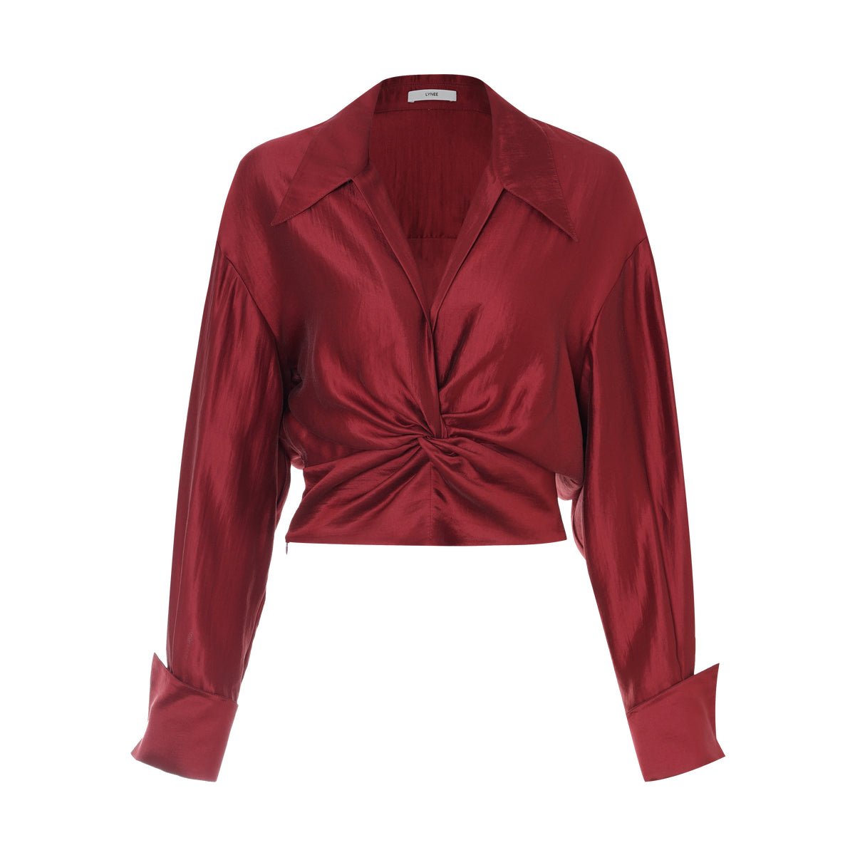 Tiitaa.com × Tiitaa: Glossy Textured Shirt(Check Below Same Price With Tmall） runway look in Coffee