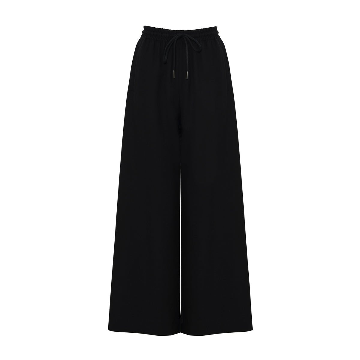 Tiitaa.com × Tiitaa: Drawstring Elastic Waist Wide Leg Pants(Check Below Same Price With Tmall） runway look in Black