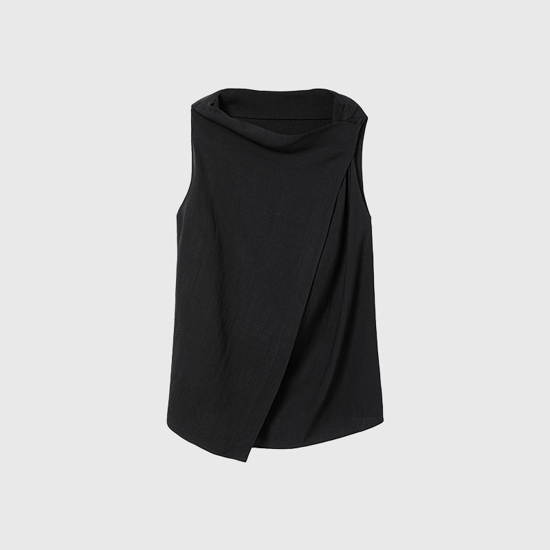 Tiitaa.com × Tiitaa: One Neck Sleeveless Camisole(Check Below Same Price With Tmall） runway look in Black