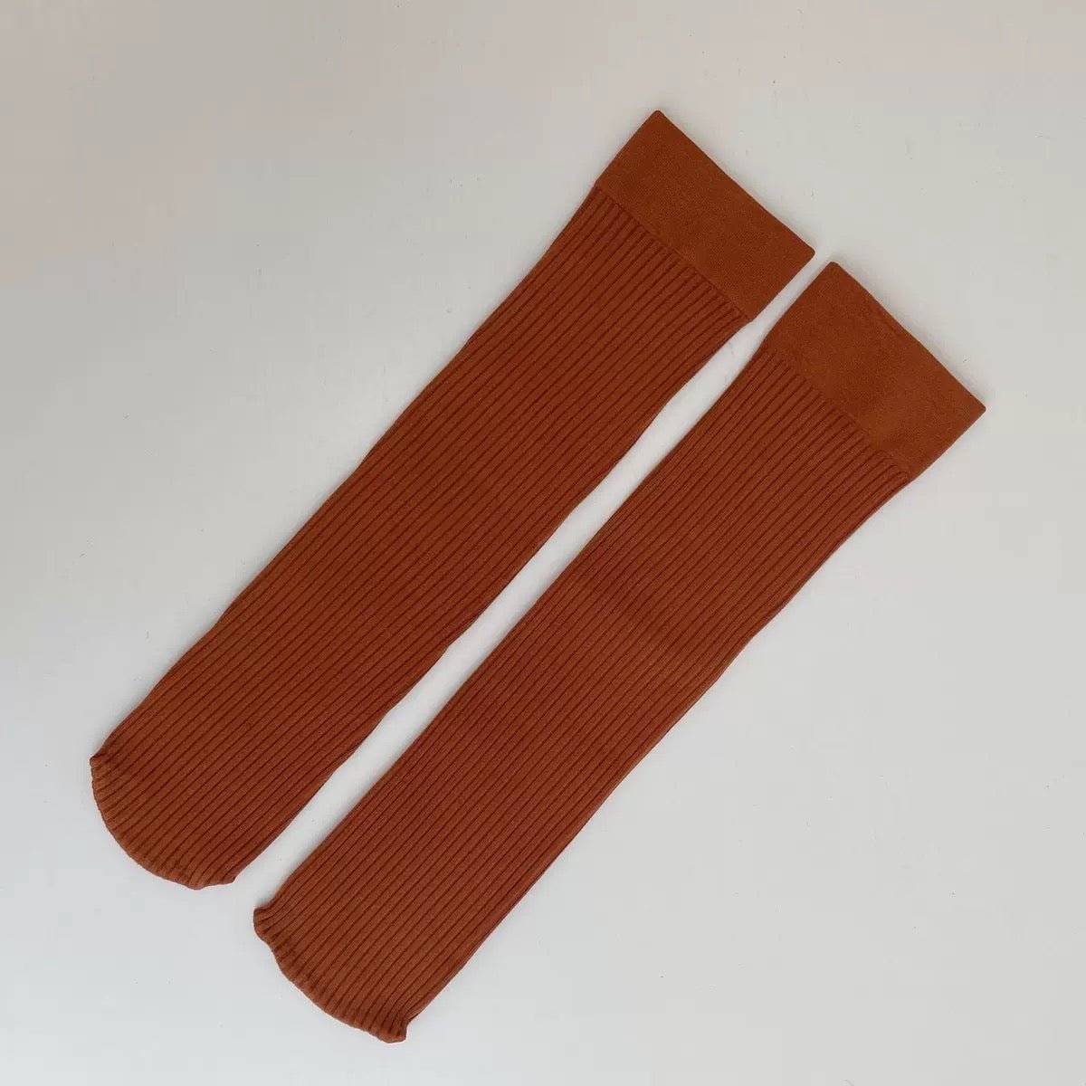 Tiitaa.com × Tiitaa: Basic Vertical Striped Mid - calf Socks runway look in Persimmon Red