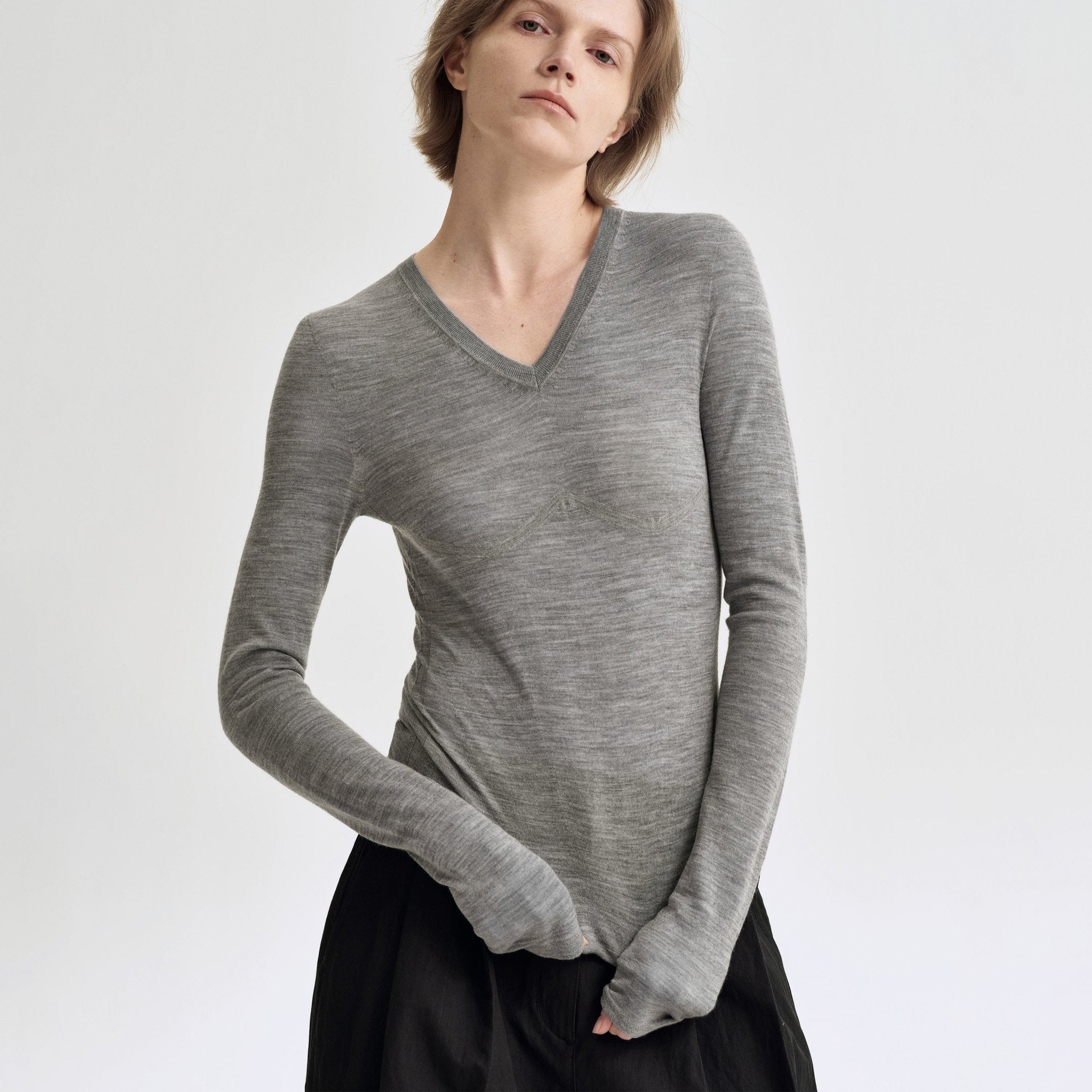 Tiitaa.com × Tiitaa: Wool Knit Shirt(Check Below Same Price With Tmall） runway look in Floral Gray