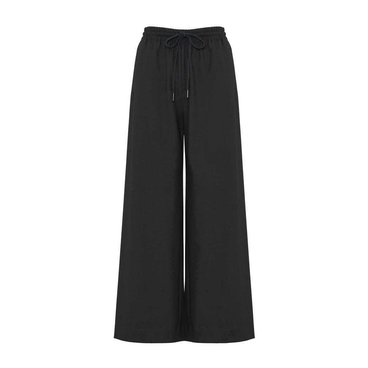 Tiitaa.com × Tiitaa: Drawstring Elastic Waist Wide Leg Pants(Check Below Same Price With Tmall） runway look in White