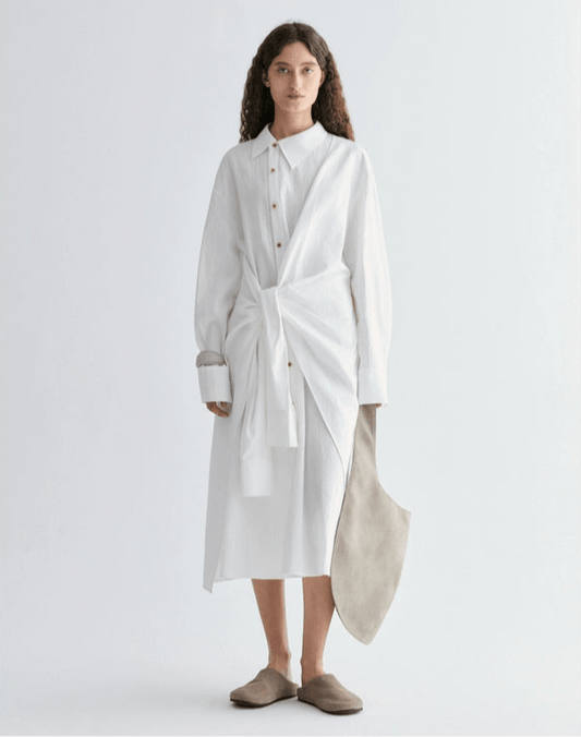Tiitaa.com × Tiitaa: Lapel Tie Shirt Dress(Check Below Same Price With Tmall） runway look in 6 - 8