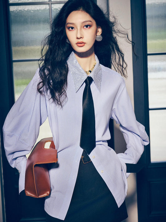 Tiitaa.com × Tiitaa: Acetate Shirt With Three - dimensional Sleeves(Check Below Same Price With Taobao） runway look in 6 - 8