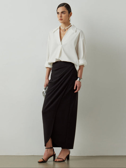 Tiitaa.com × Tiitaa: Asymmetric Pleated Half Skirt(Check Below Same Price With Tmall） runway look in 4
