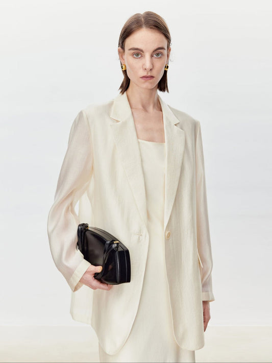 Tiitaa.com × Tiitaa: Bargin Collar One Button Thin Blazer(Check Below Same Price With Tmall） runway look in 6 - 8