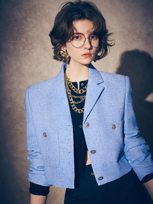 Tiitaa.com × Tiitaa: Beaded Layered Blend Tweed Suit(Check Below Same Price With Taobao） runway look in 4