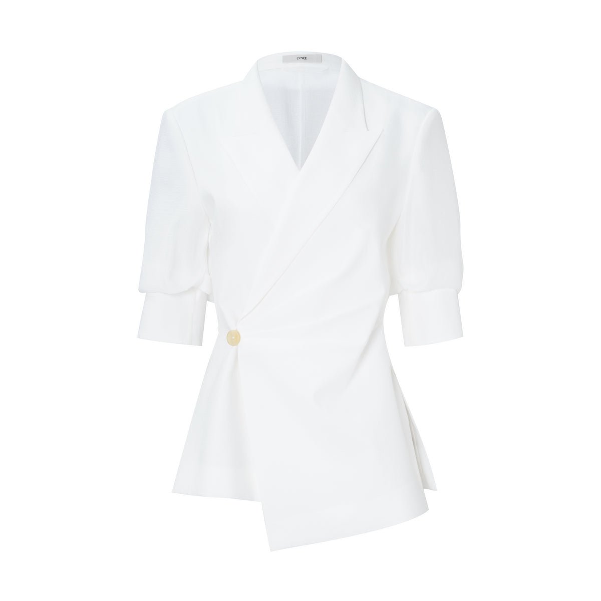 Tiitaa.com × Tiitaa: Bump Collar Seven - quarter Sleeve Blazer(Check Below Same Price With Tmall） runway look in White