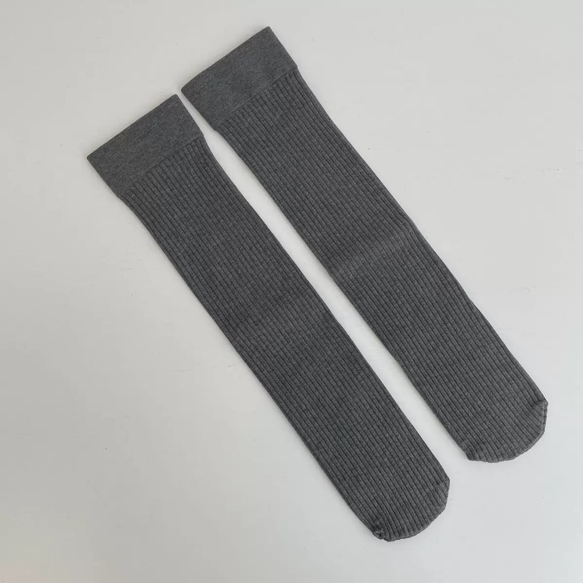 Tiitaa.com × Tiitaa: Basic Vertical Striped Mid - calf Socks runway look in Dark Gray