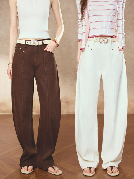 Tiitaa.com × Tiitaa: Cotton High Waist Jeans(Check Below Same Price With Taobao） runway look in White