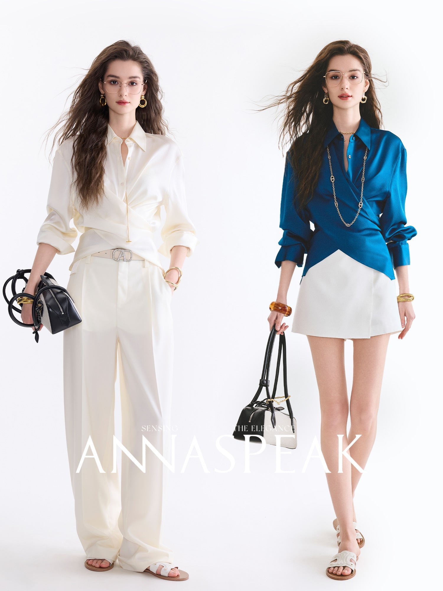 Tiitaa.com × Tiitaa: Cross Wrap Shirt(Check Below Same Price With Taobao） runway look in White