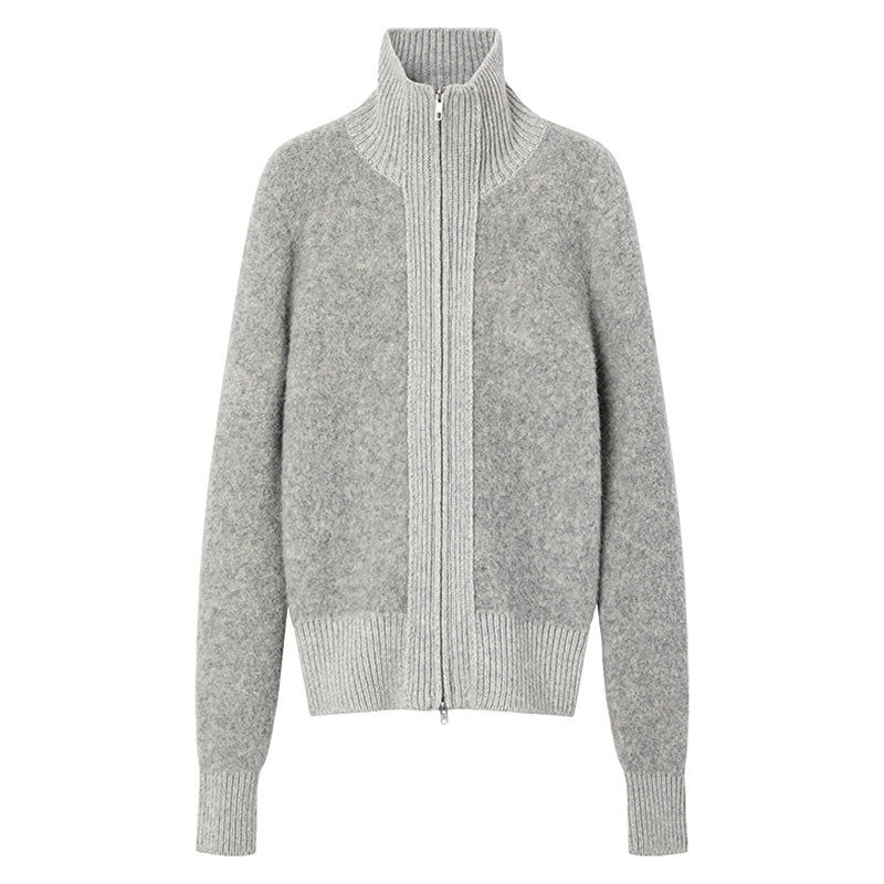 Tiitaa.com × Tiitaa: Short Pile Alpaca Wool Sweater(Check Below Same Price With Tmall） runway look in Gray