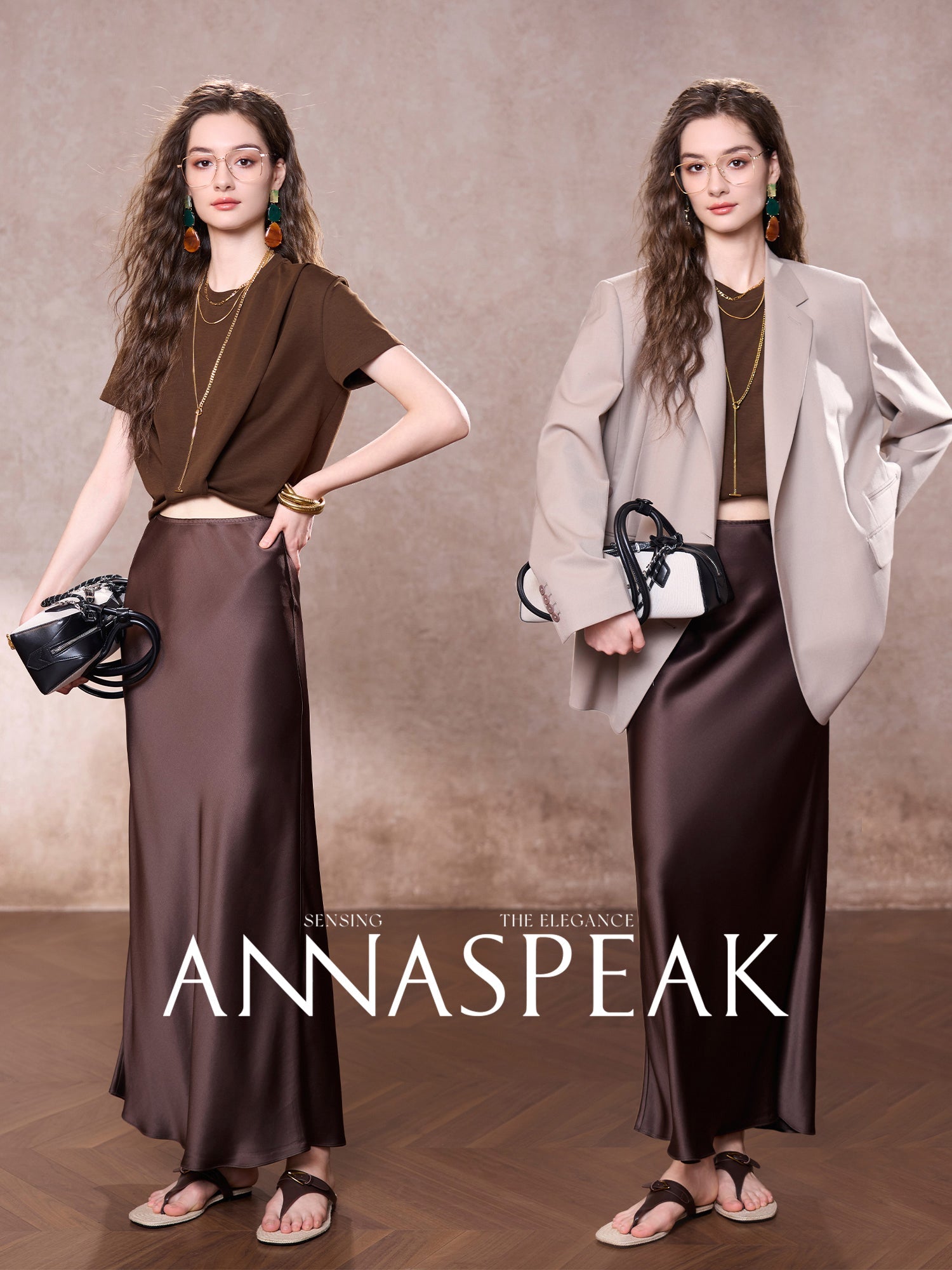 Tiitaa.com × Tiitaa: Deconstructed Twist Cotton Short Sleeve(Check Below Same Price With Taobao） runway look in Dark Brown
