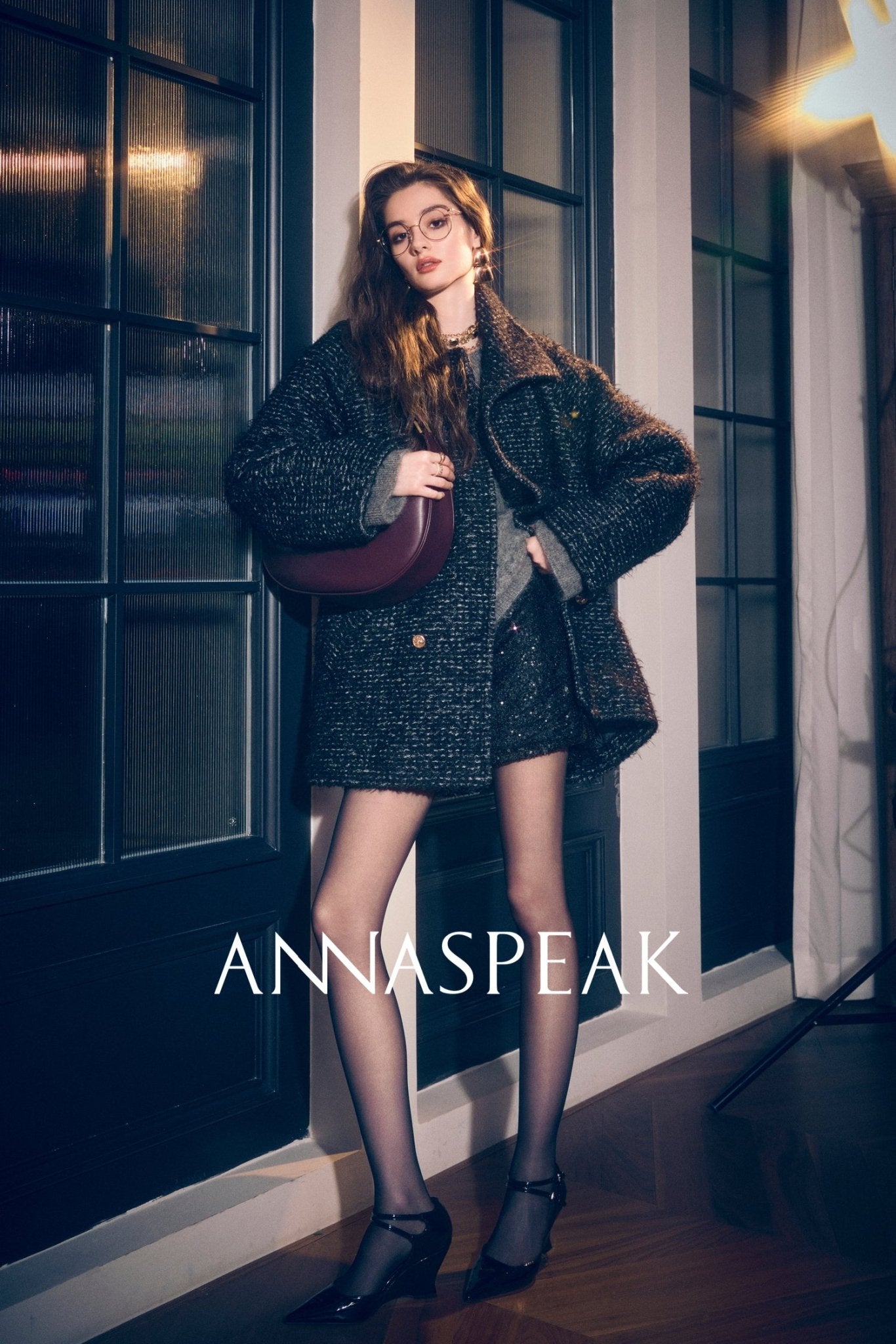 Tiitaa.com × Tiitaa: Double Collar Coat(Check Below Same Price With Taobao） runway look in Black