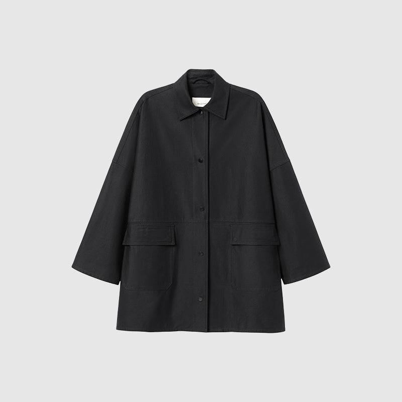 Tiitaa.com × Tiitaa: Silhouette Mid - length Jacket(Check Below Same Price With Tmall） runway look in Gray Green