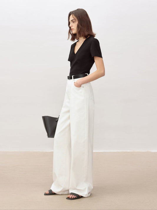 Tiitaa.com × Tiitaa: High - waisted Straight - leg Jeans(Check Below Same Price With Tmall） runway look in 4