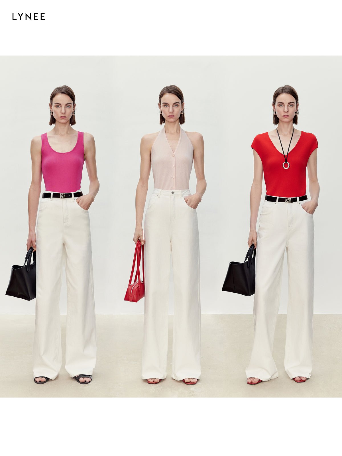 Tiitaa.com × Tiitaa: High - waisted Straight - leg Jeans(Check Below Same Price With Tmall） runway look in 4