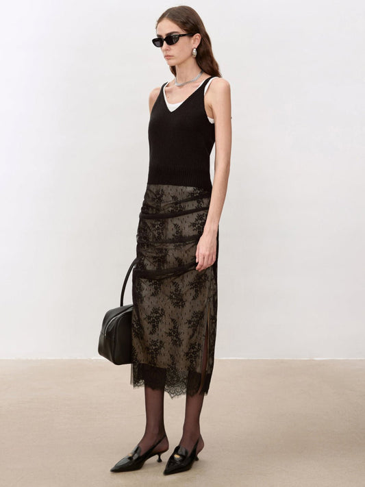 Tiitaa.com × Tiitaa: Lace Wrap High Waist Bustier Skirt(Check Below Same Price With Tmall） runway look in 6 - 8