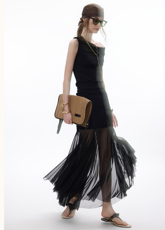 Tiitaa.com × Tiitaa: Mesh Skirt(Check Below Same Price With Taobao） runway look in Black
