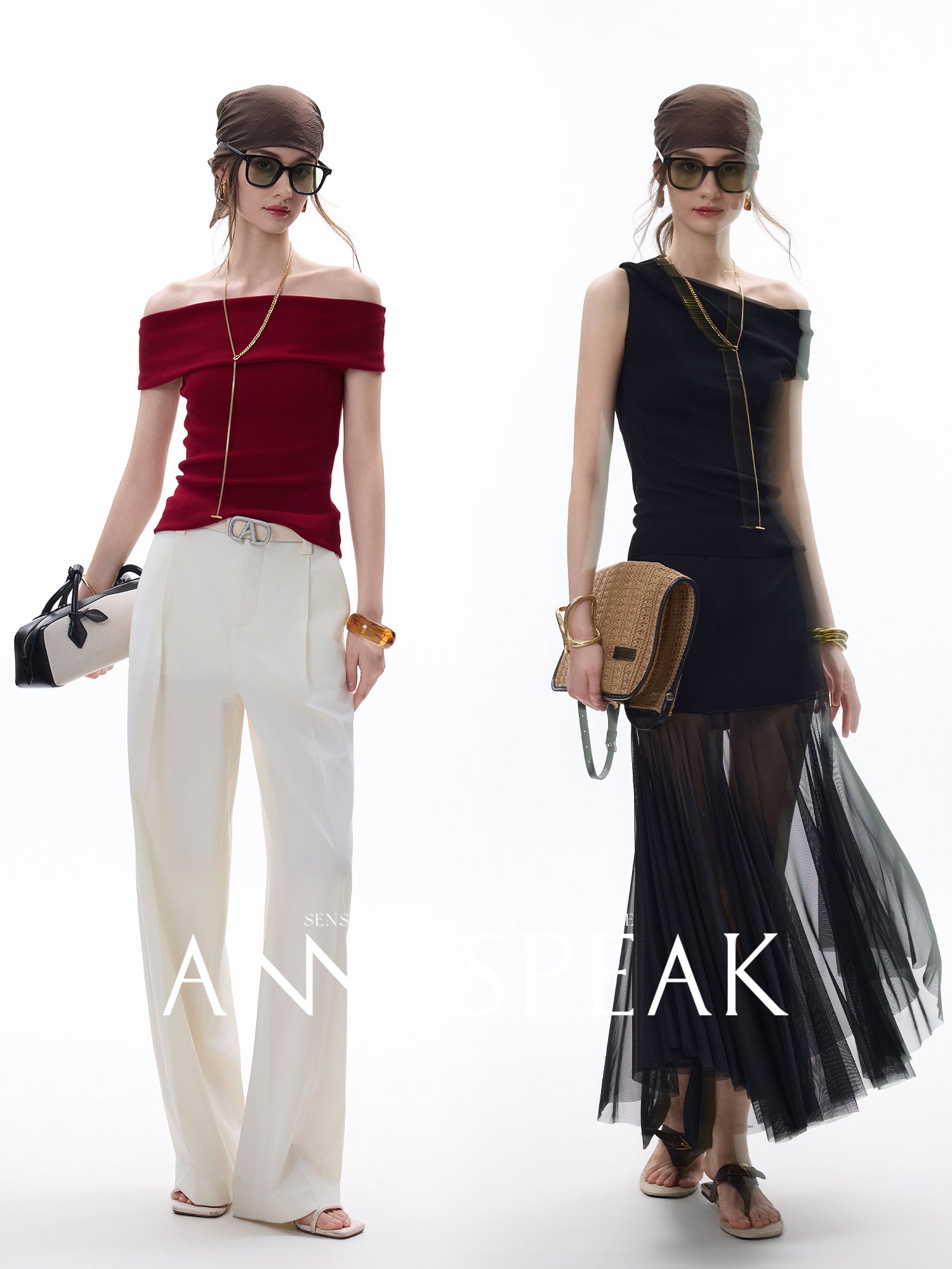 Tiitaa.com × Tiitaa: One - shoulder Sweater(Check Below Same Price With Taobao） runway look in Green
