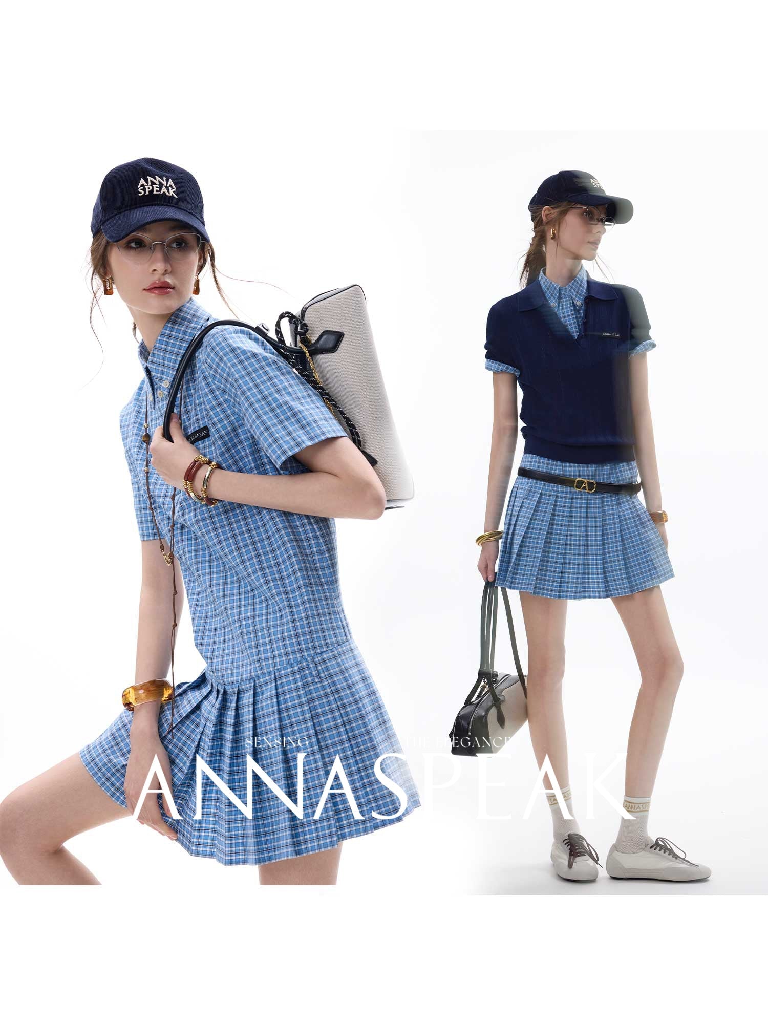 Tiitaa.com × Tiitaa: Plaid Cotton Pleated Shirtdress(Check Below Same Price With Taobao） runway look in 4