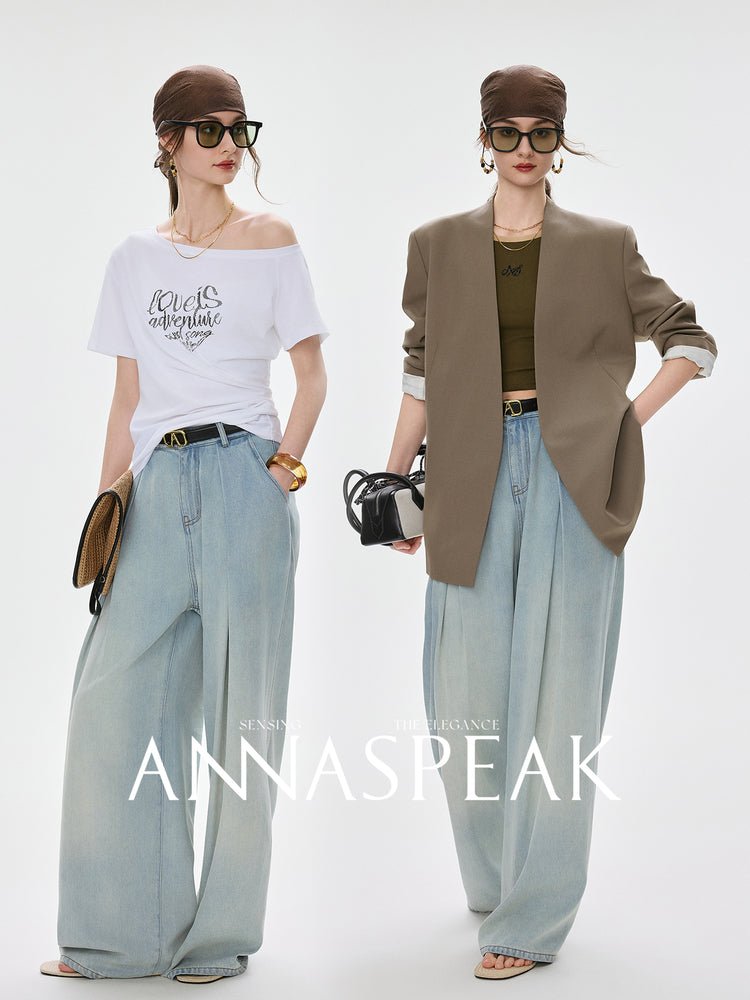 Tiitaa.com × Tiitaa: Pleated Jeans(Check Below Same Price With Taobao） runway look in White