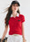 Tiitaa.com × Tiitaa: Polo Collar Knitted Short Sleeves(Check Below Same Price With Taobao） runway look in Red