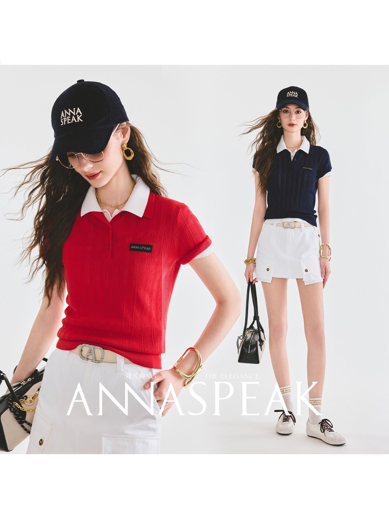 Tiitaa.com × Tiitaa: Polo Collar Knitted Short Sleeves(Check Below Same Price With Taobao） runway look in Gold