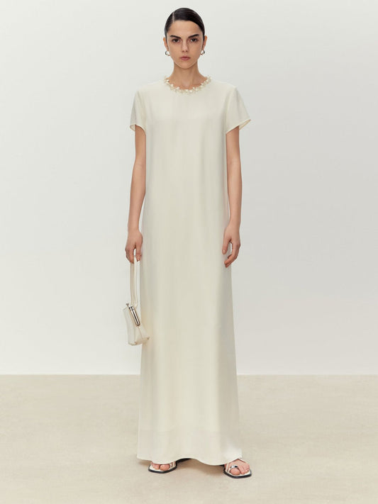 Tiitaa.com × Tiitaa: Silhouette Acetate Dress(Check Below Same Price With Tmall） runway look in White