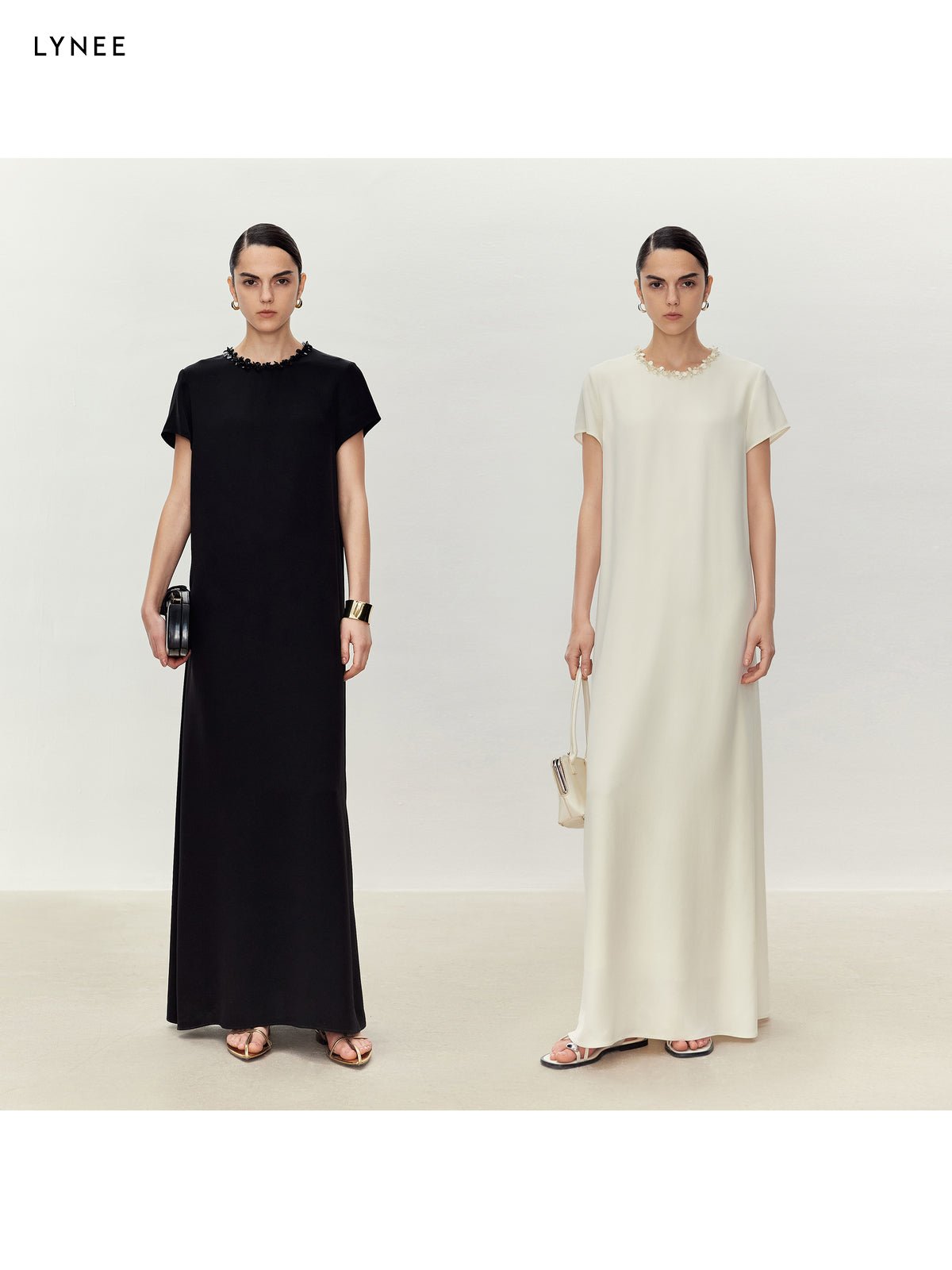 Tiitaa.com × Tiitaa: Silhouette Acetate Dress(Check Below Same Price With Tmall） runway look in White