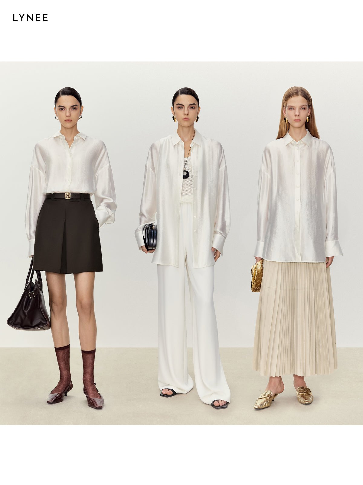 Tiitaa.com × Tiitaa: Silk Simple Draped Shirt(Check Below Same Price With Tmall） runway look in 6 - 8