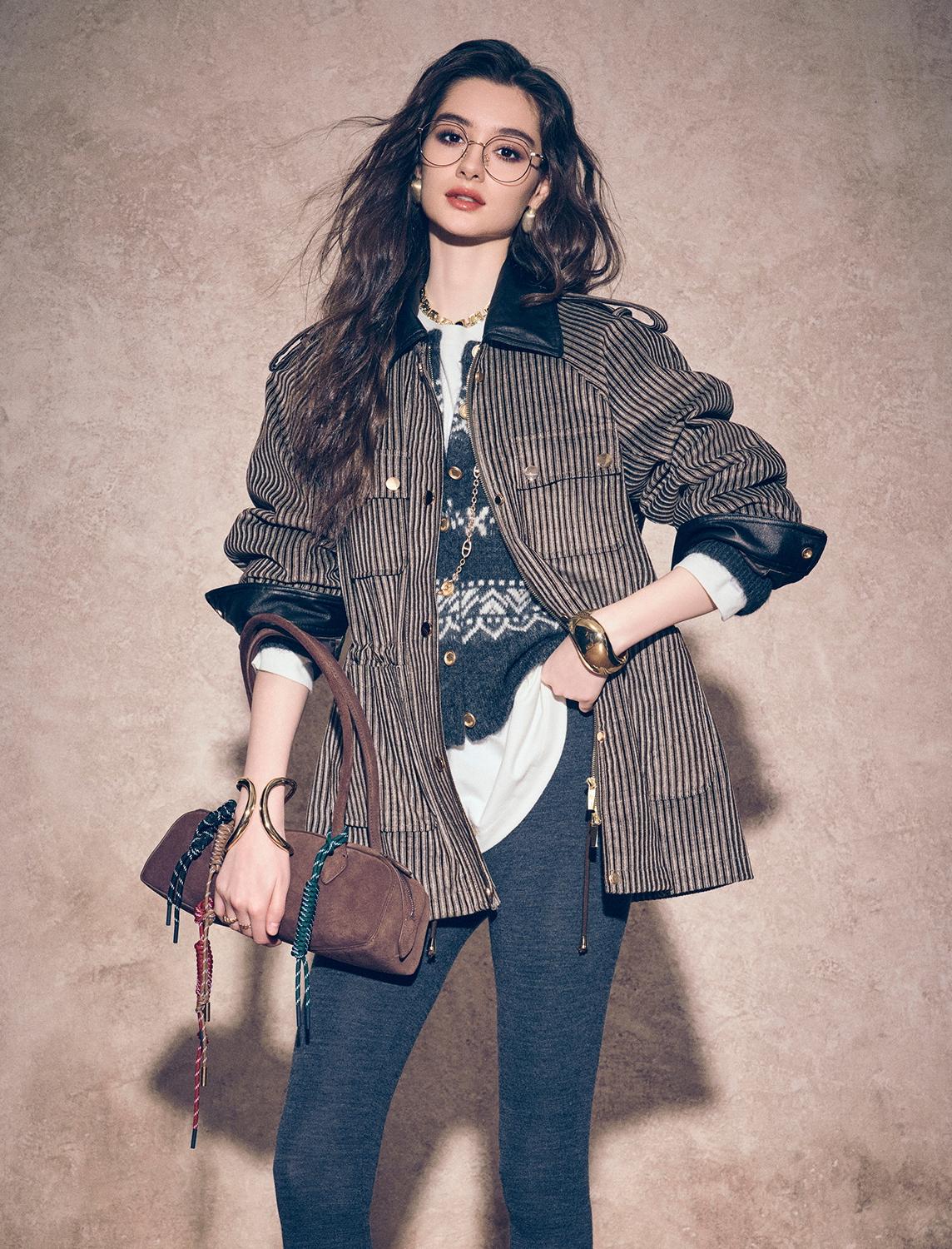 Tiitaa.com × Tiitaa: Striped Corduroy Jacket(Check Below Same Price With Taobao） runway look in 4