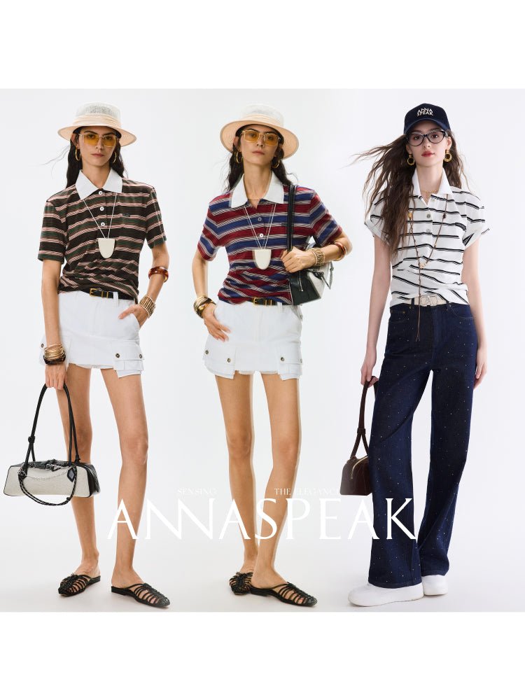 Tiitaa.com × Tiitaa: Striped Knitted T-shirt(Check Below Same Price With Taobao） runway look in Black And White Stripes