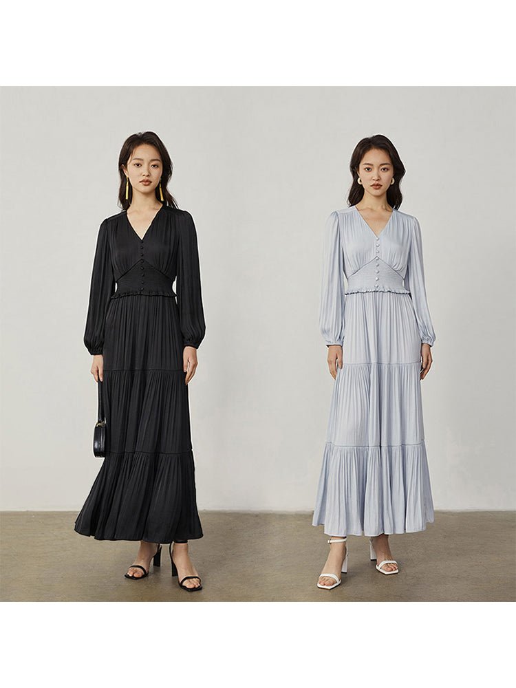 Tiitaa.com × Tiitaa: V - Neck Draped Dress(Check Below Same Price With Tmall） runway look in White